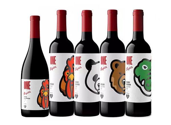 平台回收奔富红酒奔富一号1号Penfolds ONE潮流联名Human Made中国熊猫加州棕熊法国雄鸡澳洲鳄鱼行情价格