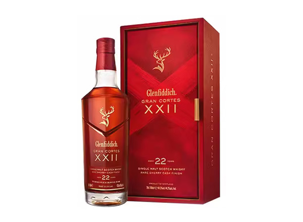 平台回收格兰菲迪22年璀璨珍藏版威士忌700ml礼盒装Glenfiddich XXII苏格兰威士忌行情价格