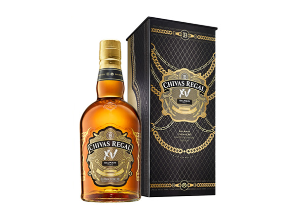 平台芝华士15年回收Chivas Regal XV Balmain巴尔曼联名限定版700ml苏格兰调配型威士忌洋酒行情价格