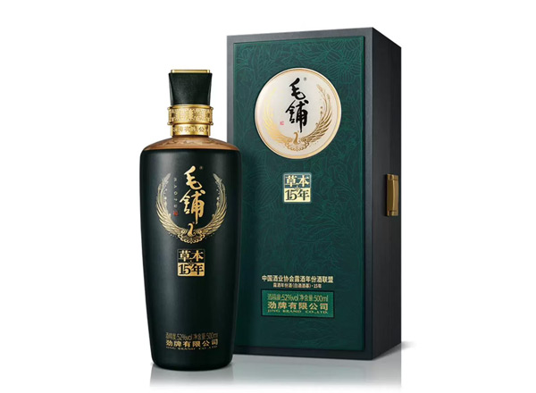 平台劲牌毛铺草本15年回收毛铺酒草本年份酒52度行情价格
