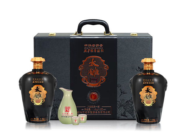 平台咸亨酒店太雕黄酒回收太雕2007原酿礼盒1.5kg*2糯米酒半甜绍兴黄酒
