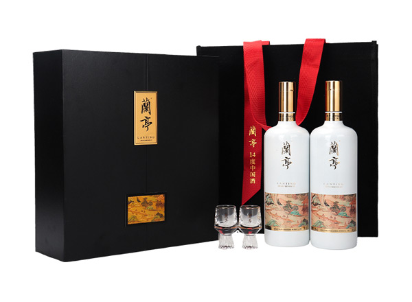 平台会稽山兰亭黄酒回收兰亭二十年陈酿1L*2礼盒装