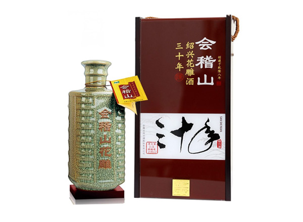 平台会稽山黄酒回收会稽山三十年绍兴花雕酒30年木盒装2.5L黄酒